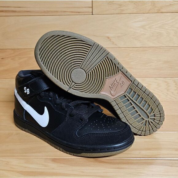 Nike Dunk Mid Pro SB Size 8 Black White Anthracite Gum 2012 Mens Shoe 314383 016 - Picture 3 of 12